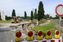 Whrend der Bauarbeiten bleibt Kreisel im ecopark gesperrt