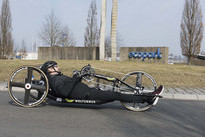 1000 Kilometer mit dem Handbike die ecopark-Allee hoch und runter