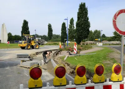 Während der Bauarbeiten bleibt
Kreisel im ecopark gesperrt