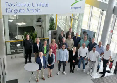 Erster Besuch der Nachbarn
im neuen ecopark-Büro
