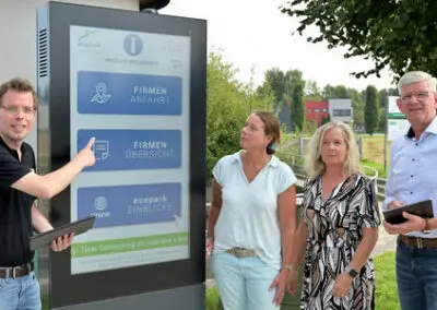 Digitaler Wegweiser führt
sicher durch den ecopark