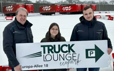 Truck Lounge mit 73 Lkw-Plätzen und passendem Service im ecopark